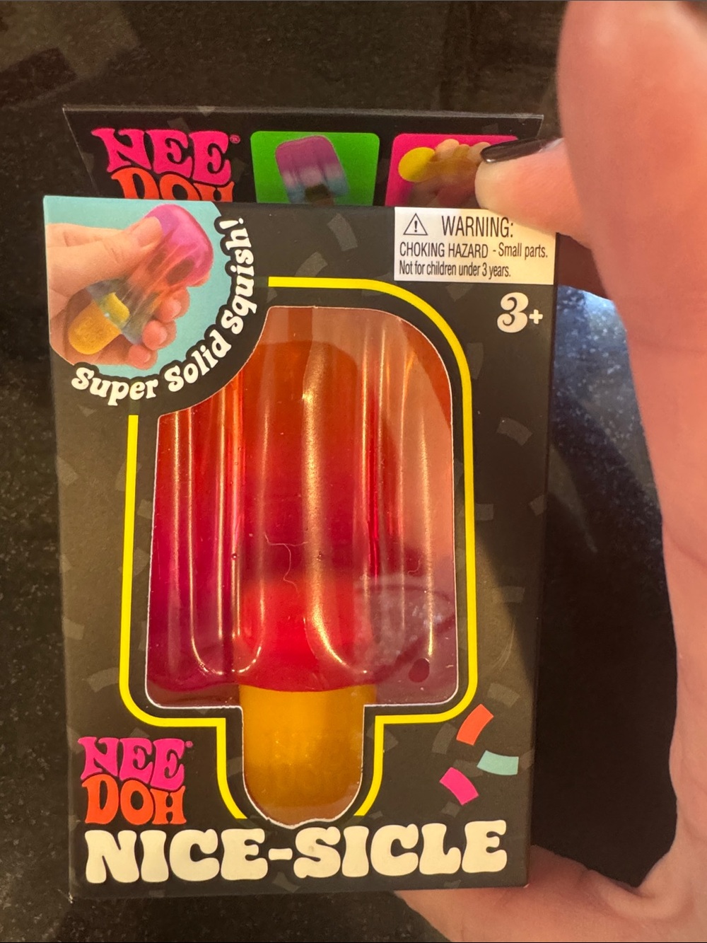 100% Auth NIB NeeDoh Nice-Sicle Popsicle Stress Toy - Pink, Orange, Yellow